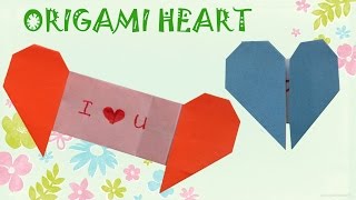 Origami Heart with Message  Origami Easy [upl. by Hollenbeck]