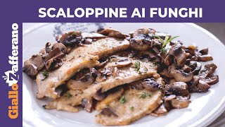 SCALOPPINE AI FUNGHI CREMOSE RICETTA FACILE E VELOCE [upl. by Ennaoj327]