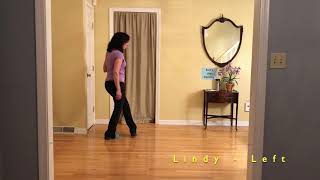 Lindy Steps  How To Do Lindys – Line Dance [upl. by Tnecillim871]