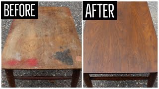 Mid Century End Table Restoration  Furniture Refinishing [upl. by Atlante]