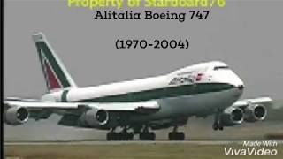 Alitalia Boeing 747 Fleet History 19702004 [upl. by Daphna767]