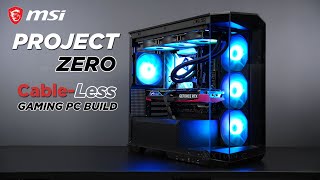 quotCABLELESSquot Gaming PC Build  MSI Project Zero Ph [upl. by Cruce]