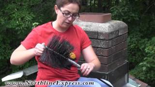 DIY Chimney Cleaning using the Brush amp Rod Top Down Method [upl. by Dawkins]