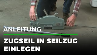 Anleitung Zugseil in Seilzug einlegen  GRUBEDE [upl. by Osei]