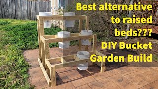 Better than traditional raised garden beds  Raised Bucket Garden DIY Project [upl. by Berthe]