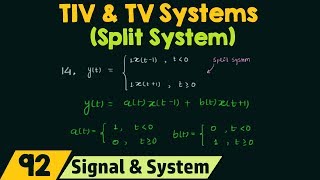 TimeInvariant and TimeVariant Systems Split System [upl. by Nosyrb]