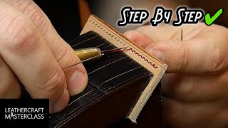 Back Stitching Leather Tutorial In Depth Leathercraft Masterclass [upl. by Winstonn]