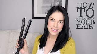 HOW TO STRAIGHTEN YOUR HAIR beginner friendly [upl. by Anivid74]