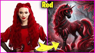 DESCENDANTS THE RISE OF RED CHARACTERS AS UNICORN [upl. by Lean]