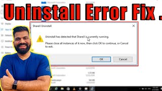 Fix Getting Error When Uninstall App On Windows 10  its Look App is Currently Running in Computer [upl. by Beaufort845]