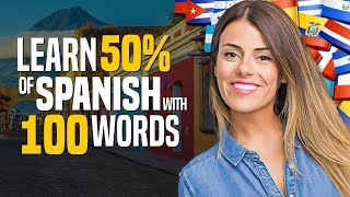 Learn Spanish in 45 minutes The TOP 100 Most Important Words  OUINOCOM [upl. by Giles]