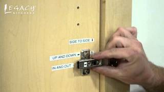 Cabinet Door Hinge Adjustment Introduction [upl. by Hartzel]