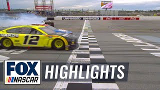 FINAL LAP Ryan Blaney repeats at Talladega wins by a nose amidst crash  NASCAR ON FOX HIGHLIGHTS [upl. by Rolfe]