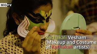 Kathakali Vesham makeup and costume of Kathakali artists [upl. by Bray]