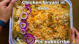 Hyderabadi Chicken Dum Biryani In Oven  Indians Cooking Biryani In USA  Indian Flavors In USA [upl. by Dorette]