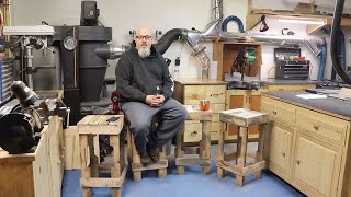 Easy Pallet Wood Bar Stools [upl. by Akitnahs]