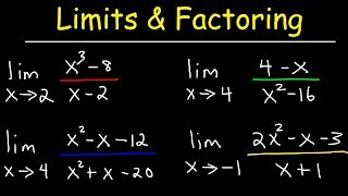 Evaluating Limits By Factoring [upl. by Netram]