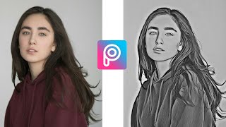 How to Edit Photo  pencil sketch in Pisart  Picsart Editing Tutorial [upl. by Terchie]