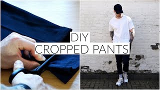 EASY DIY CROPPED PANTS TUTORIAL  Mens Fashion  Daniel Simmons [upl. by Aneer602]