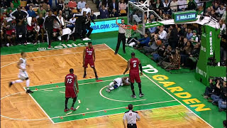 LeBron James MONSTER alleyoop slam vs Celtics [upl. by Arianne990]