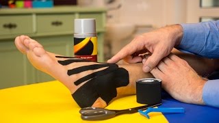 Sprunggelenk tapen ✅ Kinesio Tape am Knöchel [upl. by Niai]