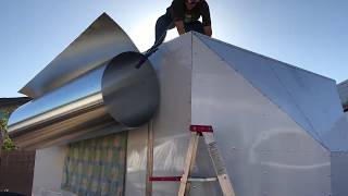 ENCLOSED TRAILER REBUILD NEW SIDING ONE PIECE ROOF INSULATED INTERIOR AND ADDED JACKS AT THE BACK [upl. by Cirone]