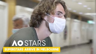 Zverev amp Tsitsipas Arrive in Melbourne  AO Stars [upl. by Raual]