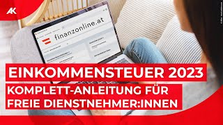 FinanzOnline Einkommensteuererklärung 202324 in Österreich  KomplettAnleitung [upl. by Arnuad]