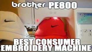 Embroidering a Hat  Brother PE800SE600 [upl. by Anselme299]