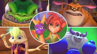 Spyro 3  All Bosses Reignited Trilogy [upl. by Shwalb]