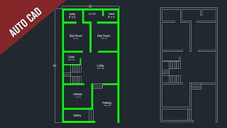 25 X 50 House Plan  Auto CAD  House Plan in AutoCAD  AutoCAD Civil Drawing [upl. by Neenaj]