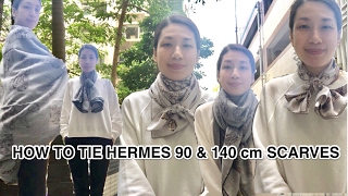 HOW I TIE MY 90 amp 140 CM HERMES SCARVES [upl. by Wey]