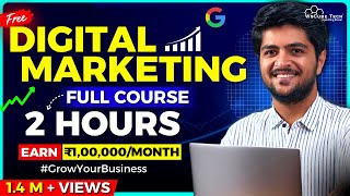 Digital Marketing Full Course for Beginners in 2 HOURS No Experience Needed  FREE [upl. by Liahus]