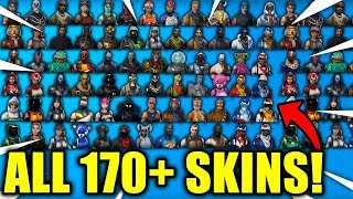 EVERY SKIN IN ALL OF FORTNITE All 170 Fortnite Skins SHOWCASED [upl. by Sacken]