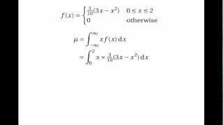 Continuous Random Variables Mean amp Variance [upl. by Aiksa]