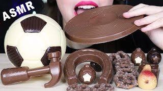 ASMR EDIBLE SOCCER BALL CHOCOLATE TOOLS amp PRETZELS EATING SOUNDS No Talking MUKBANG 먹방 [upl. by Nereen540]