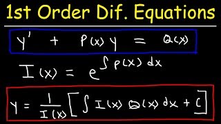 First Order Linear Differential Equations [upl. by Hobbie403]