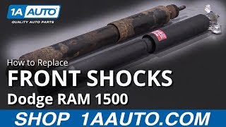 How to Replace Front Shocks Dodge RAM 1500 [upl. by Sibella908]