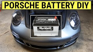 How To Replace a Dead Battery on a Porsche 911 997 amp 987 Boxster  Cayman DIY [upl. by Bergren733]