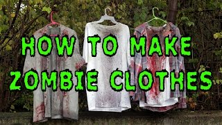 DIY How To Make Zombie Clothes [upl. by Rahcir]