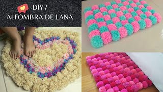 DIY Alfombras con pompones de Lana paso a paso [upl. by Sehcaep]