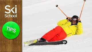 Standing Up After A Fall  How To Ski Tips Beginners Lesson [upl. by Dnomyar]