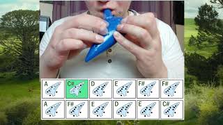 How To Play CONCERNING HOBBITS On Ocarina Beginner TUTORIAL with TAB [upl. by Oates986]