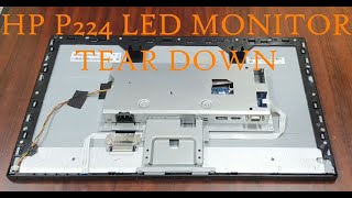 HP P224  LED Monitor Disassembly amp Tear Down [upl. by Kcirdlek]