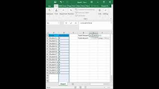 Count Function Excellent Excel Formula Attendance Count Present Absent [upl. by Raffo210]