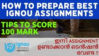 HOW TO WRITE IGNOU ASSIGNMENTS  SCORE 100  TIPS amp TRICKS [upl. by Etnovad751]