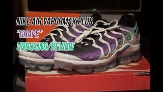 Air Vapormax Plus Grape Sneaker Unboxing and Review [upl. by Aihtibat]