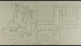 Orthographic Projection  Engineering drawing  Technical drawing [upl. by Gnak]