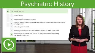 Psychiatric History The Clinical Interview – Psychiatry  Lecturio [upl. by Luba]