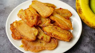 CRISPY FRIED BANANA  BANANA FRITTERS  YUMMY [upl. by Ahtan]